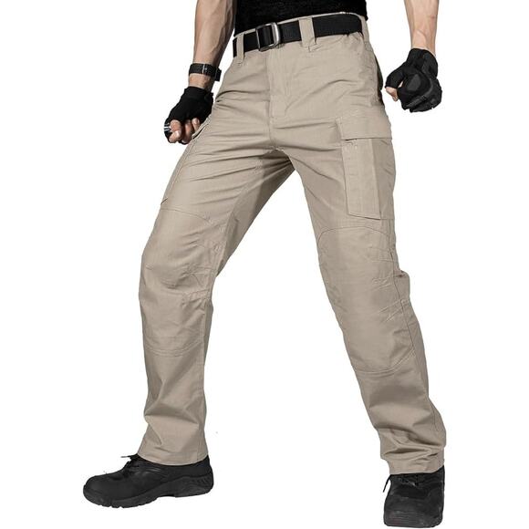 FREE SOLDIER Water Resistant Relaxed Fit Tactical Cargo Pants, 34W x 32L - Picture 1 of 13